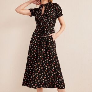 Boden Ruched Jersey Midi Tea Dress